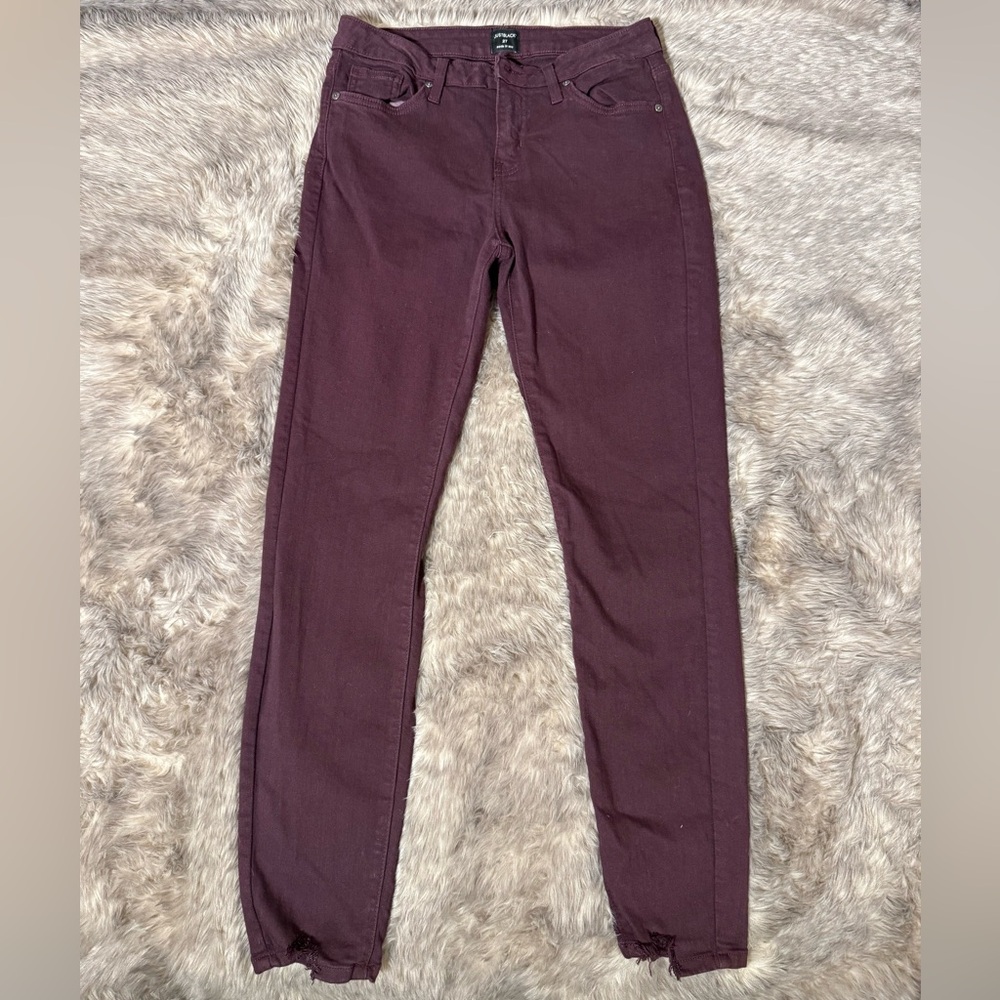 Just Black Maroon Jeans